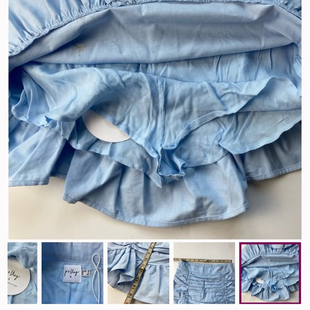 Excellent condition Princess Polly Lillian Mini Ruched Skirt Size:4 - Picture 5 of 7